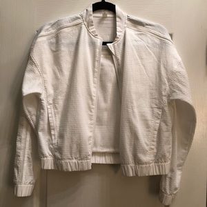 Lululemon white bomber